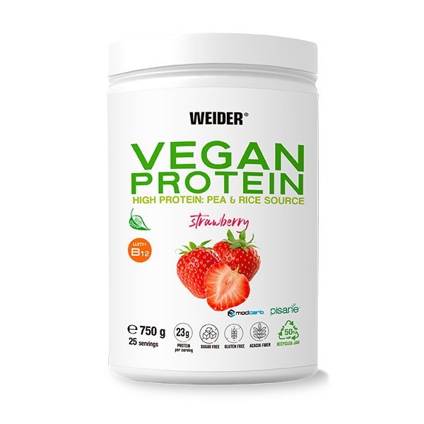proteína vegana sabor fresa